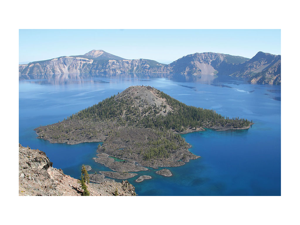 Aerial view of Crater Lake National Park