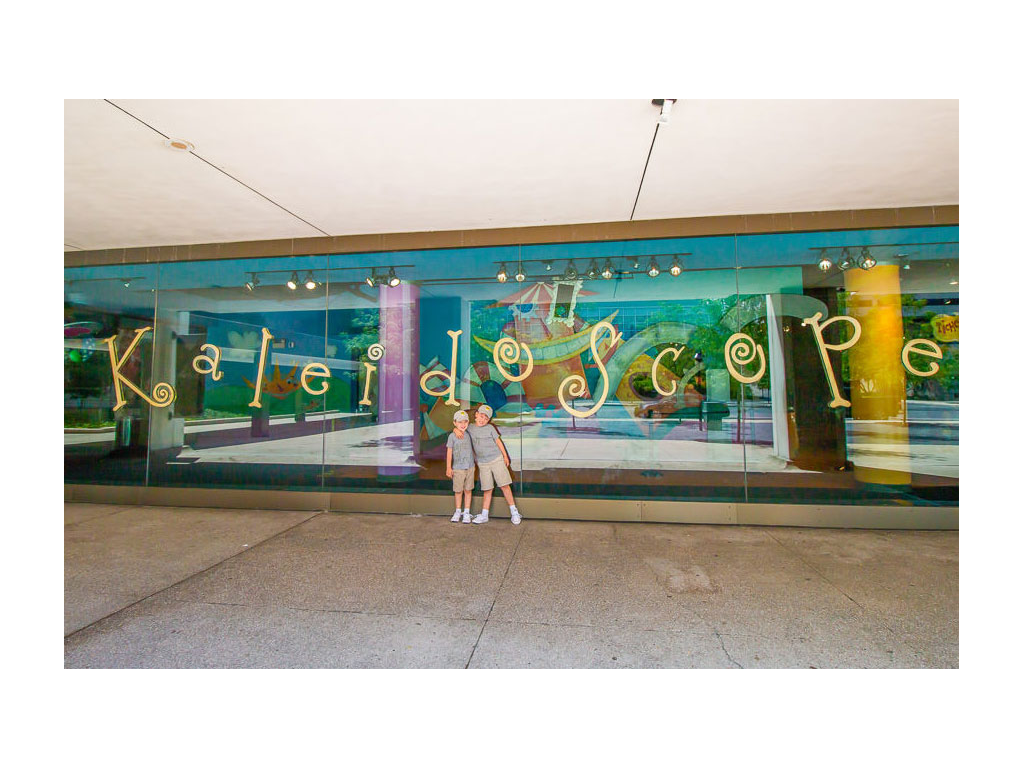 The boys out front of the Kaleidoscope