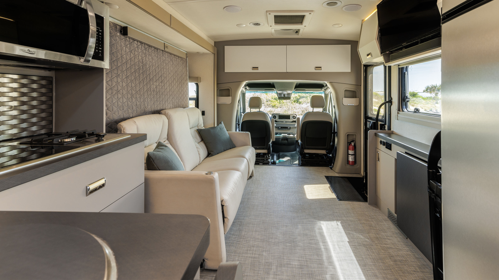 View/Navion back-to-front interior view