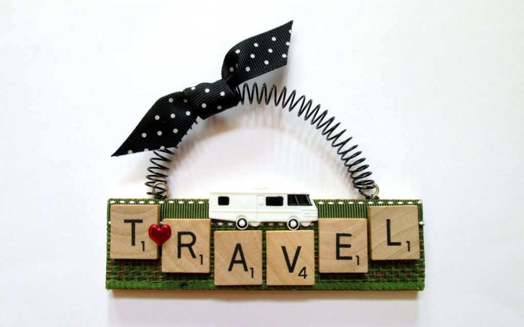 Travel Scrabble ornament