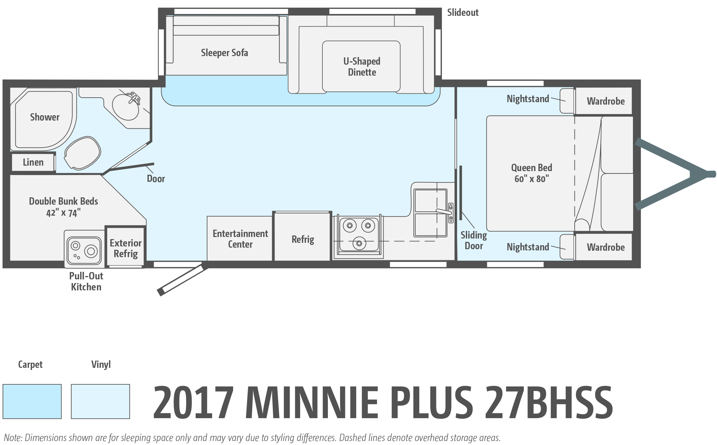 2017 Winnie Plus 27BHSS Floorplan.