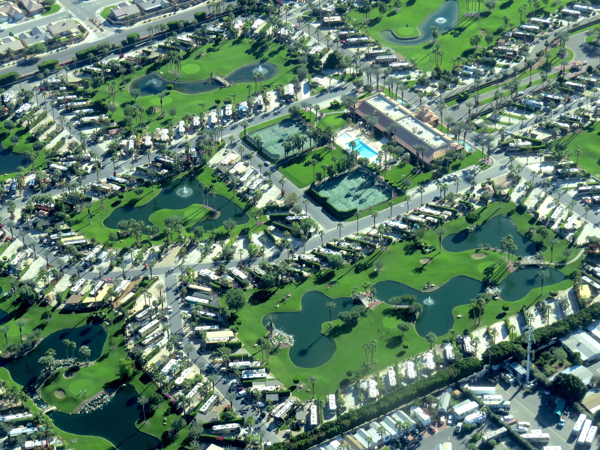 Aerial shot of Outdoor Resorts in Indio