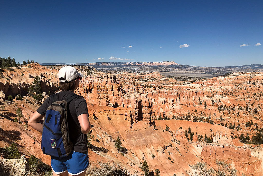 Brittany taking in the view of the canyon at Bryce Point