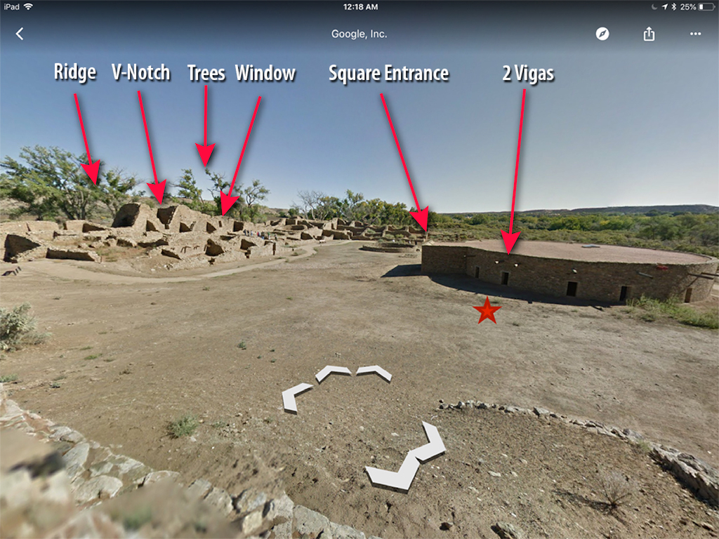 GoogleMaps view of location trying to be found with arrows and text pointing out similarities to the old photo. 