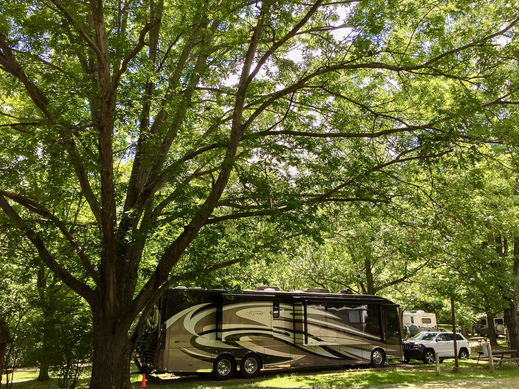 Ellipse parked in campsite