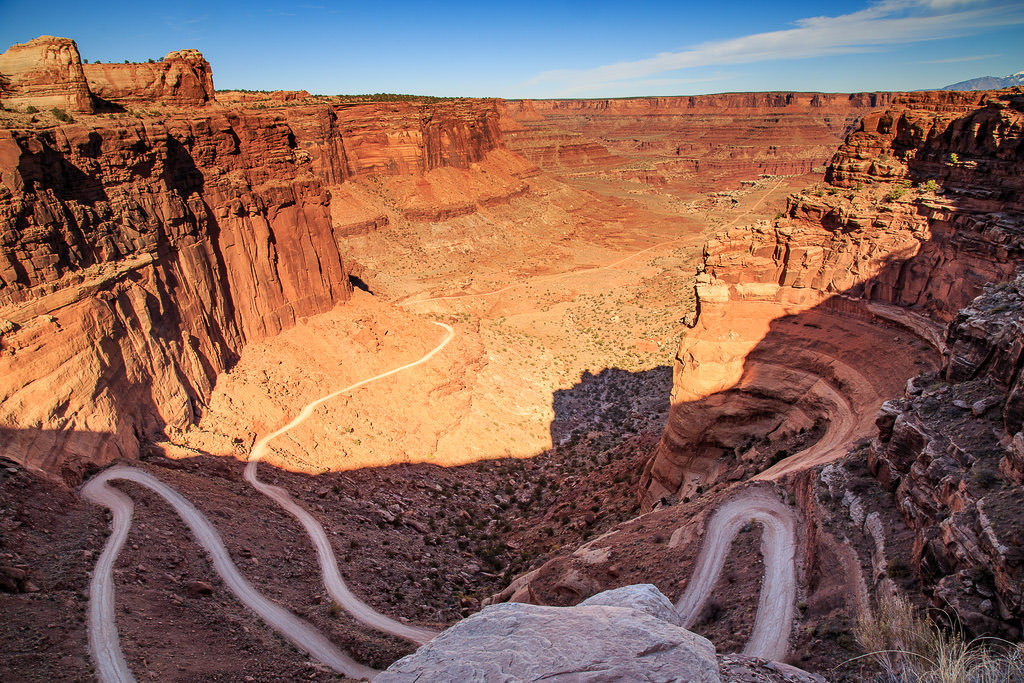 Shafer Trail winding through the canyonlands.