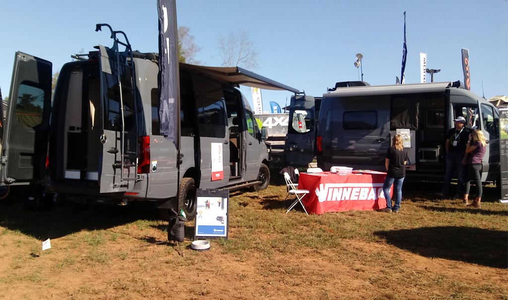 Winnebago display at the Overland Expo East